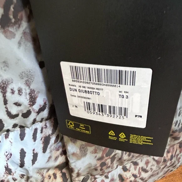 Moncler down ski coat jacket nwt size 3 leopard - Picture 9 of 9